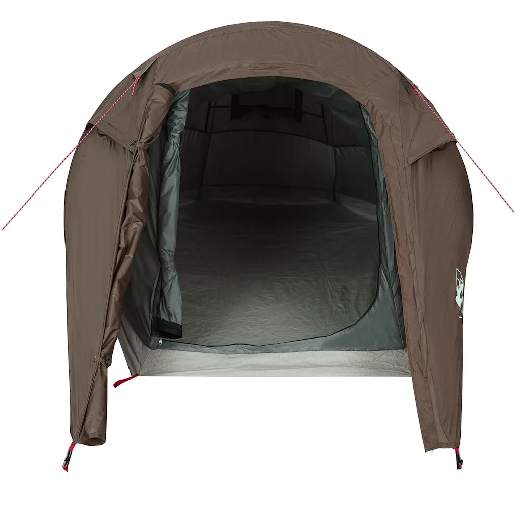 Tenda da Campeggio a Tunnel per 2 Persone Marrone Impermeabile 4009631