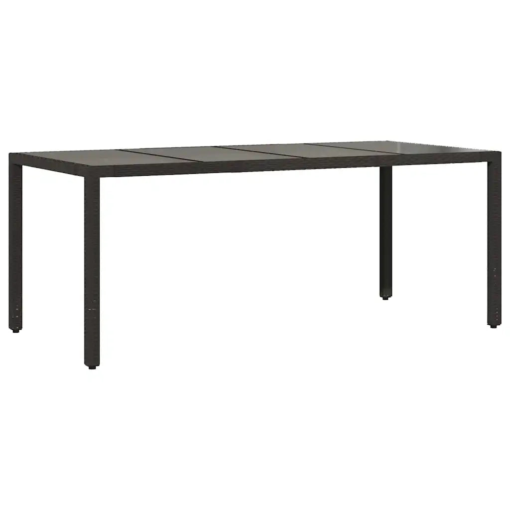 Set da Bistrò da Giardino 7 pz con Cuscini Nero in Polyrattan 3277139
