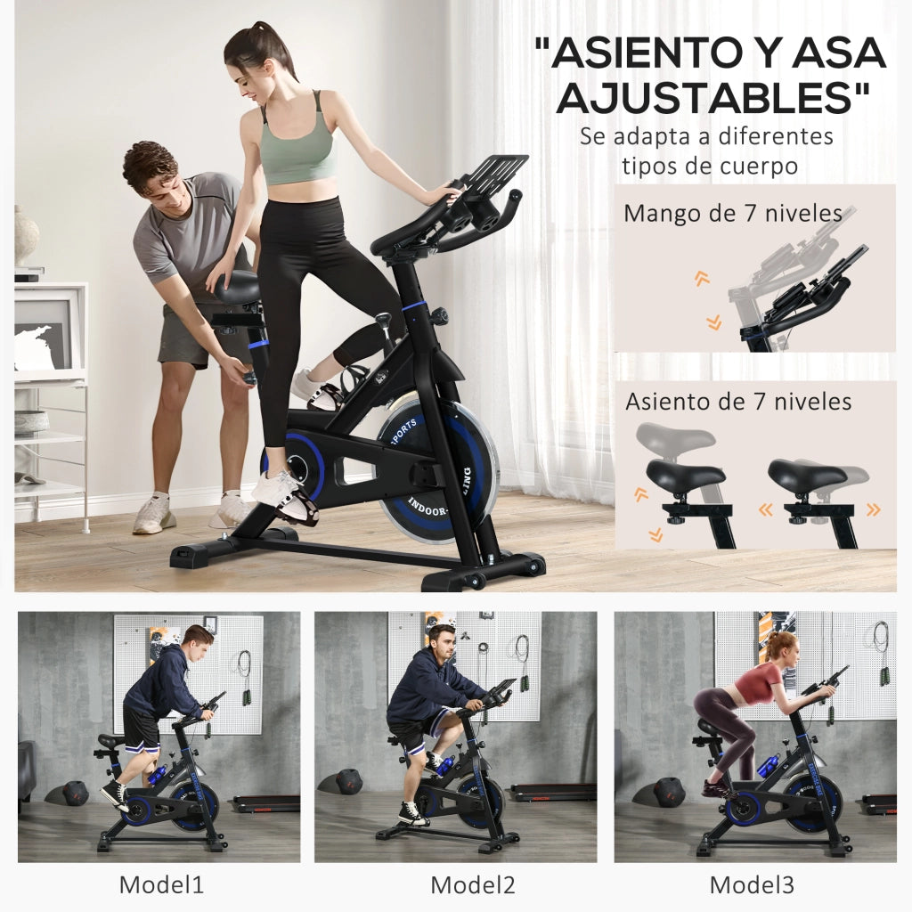 Cyclette con Resistenza Regolabile ¨C Xylo ¨C Volano 8 kg, Display LCD, Manubrio e Sedile Regolabili, Blu
