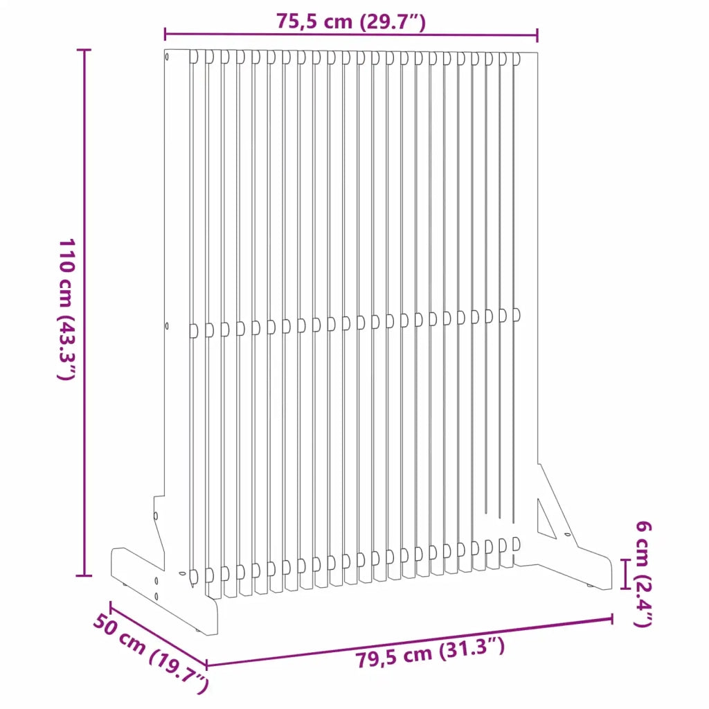 Schermo per Privacy Marrone 79,5 x 50 x 110 cm 4108062