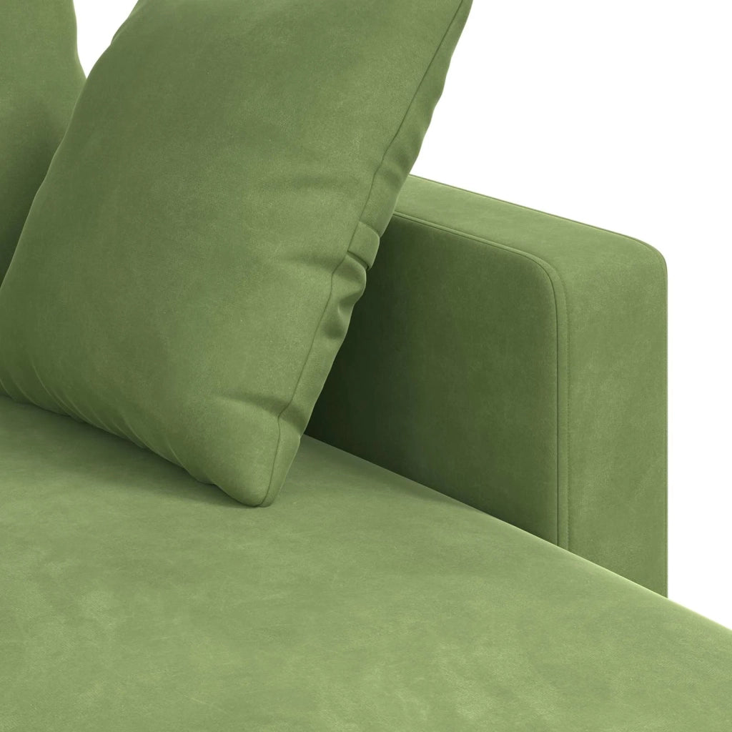 Divano Verde chiaro 228 x 134 x 80 cm Velluto 42024470