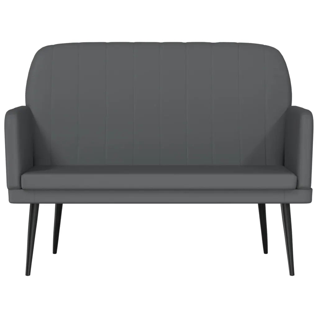 Panca-Sgabello Grigia 107x80x81 cm in Similpelle