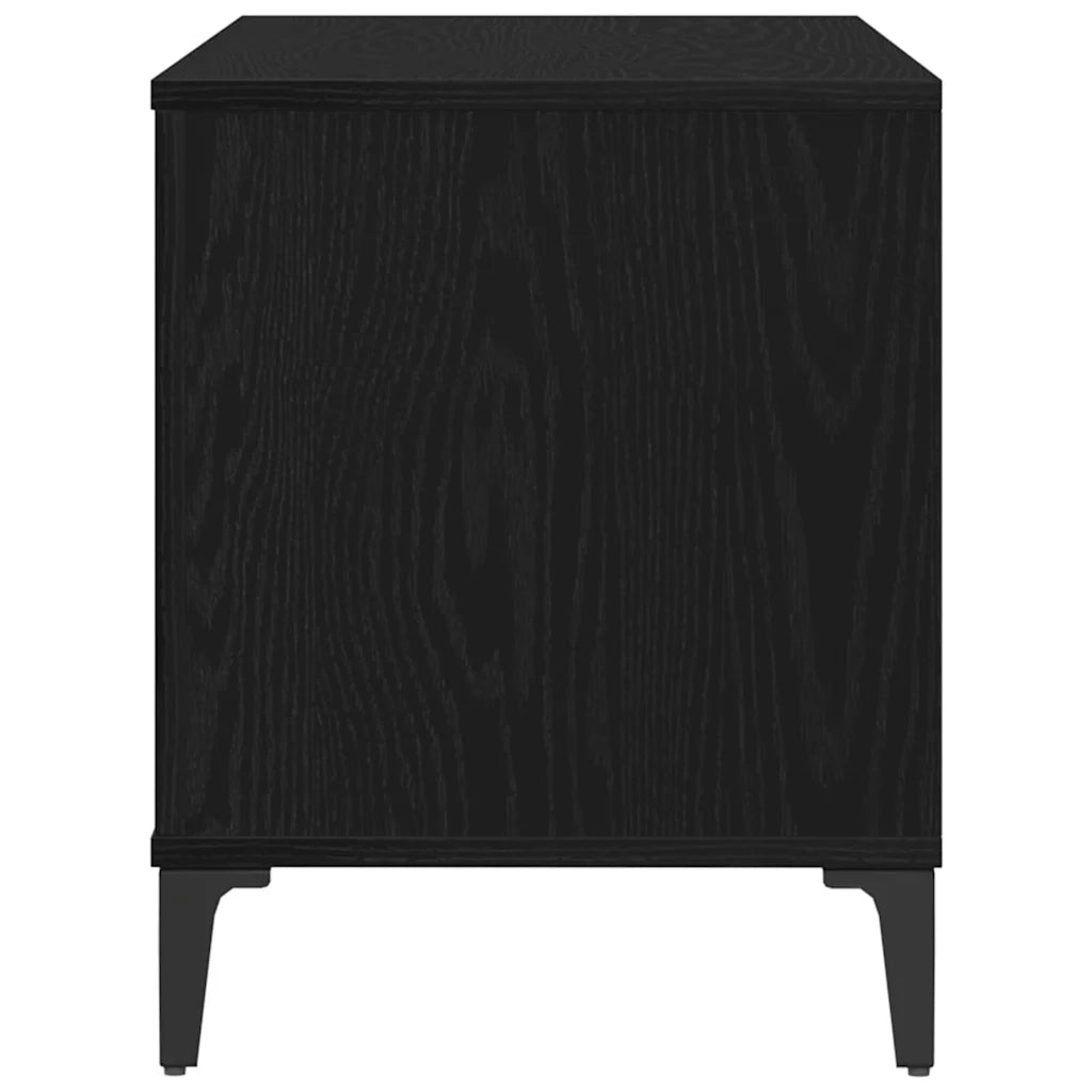 Mobile porta vinili Rovere Nero 100 x 38 x 48 cm 862869