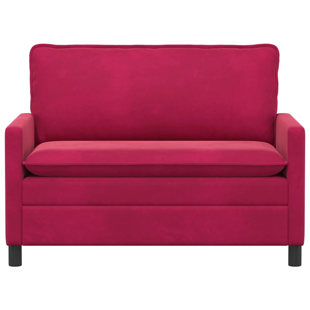 Divano Rosso Vino 126 x 81 x 87,5 cm Velluto 42028801