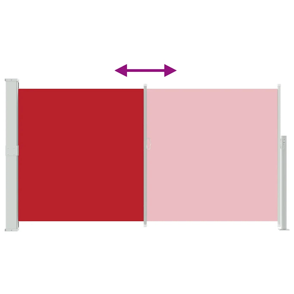 Tenda Laterale Retrattile per Patio 170x300 cm Rosso 48367