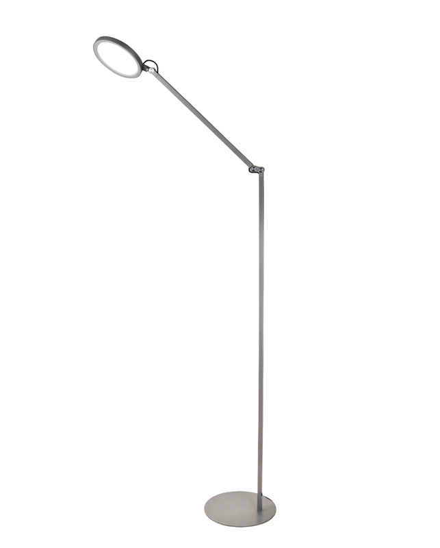 Regina - Piantana Led Alluminio orientabile in metallo H.135 cm Fabas Luce - Luce led 9W integrata CCT (3000K 4000K 5000K 6000K)
