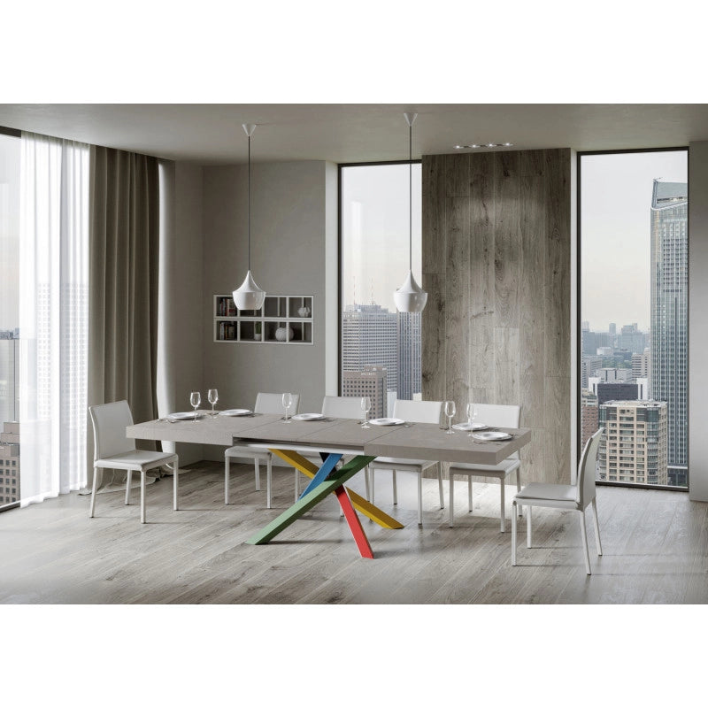 Tavolo allungabile 200/304x90 cm Volantis telaio Multicolore 4/B - Cashmere
