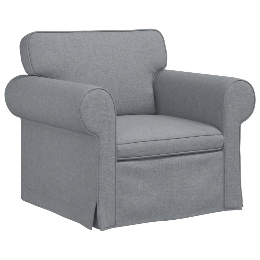 Set di divani 2 pcs Grigio chiaro 215 x 82 x 80 cm Tessuto 3407574