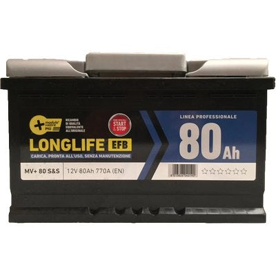BATTERIA AUTO START STOP MODULO VALORE + - AH  80 DX SPUNTO 770A MM 310X175 H.MM 190