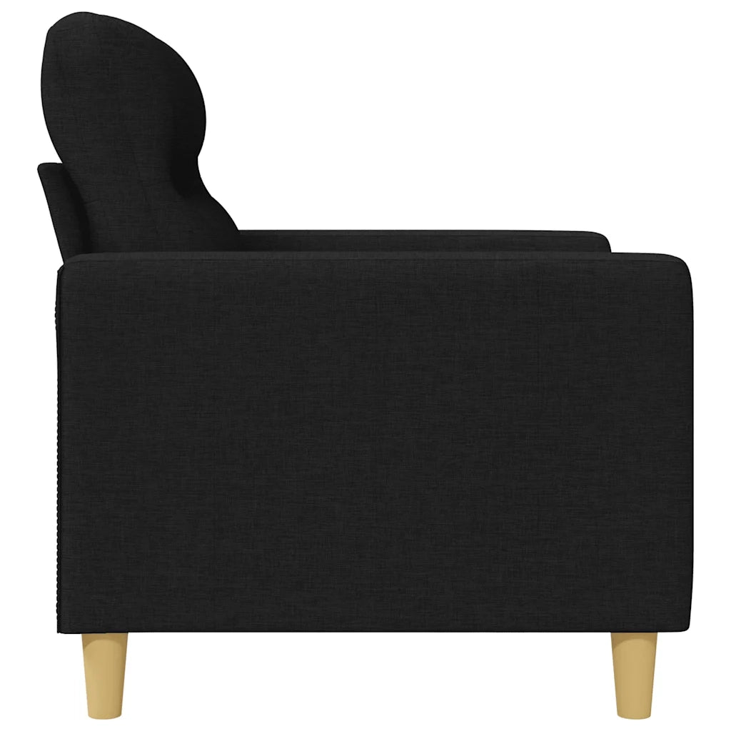 Divano a 2 Posti-Sofa 2 Posti Nero 120 cm in Tessuto 137536