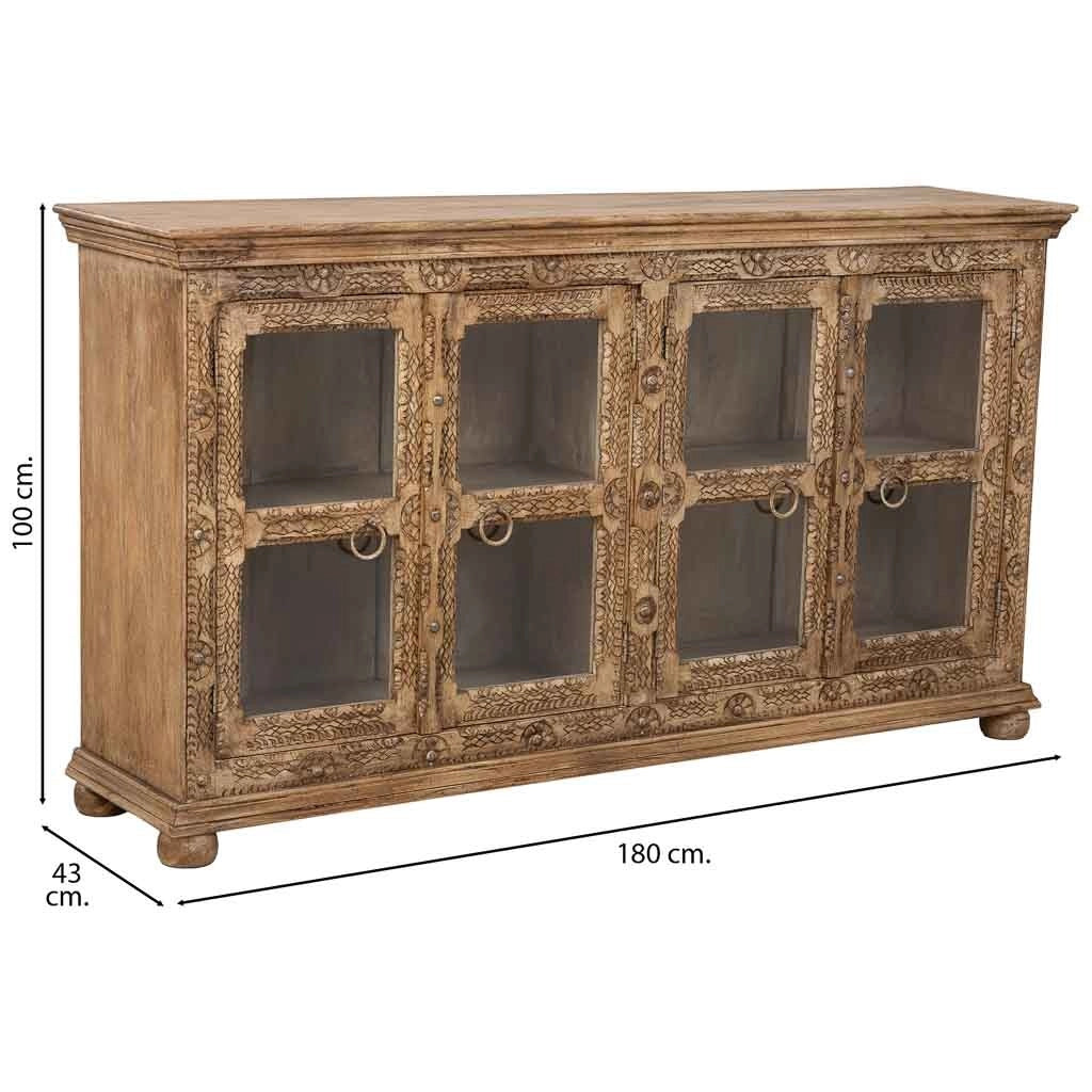 Credenza in legno marrone 180x43x100