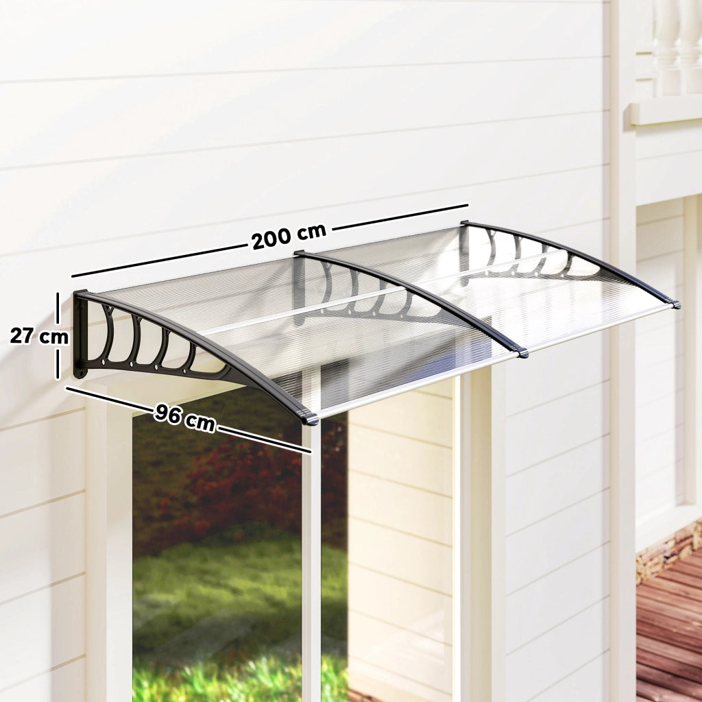 Tettoia per Porte e Finestre ¨C Minimal ¨C Trasparente 200x96x27 cm