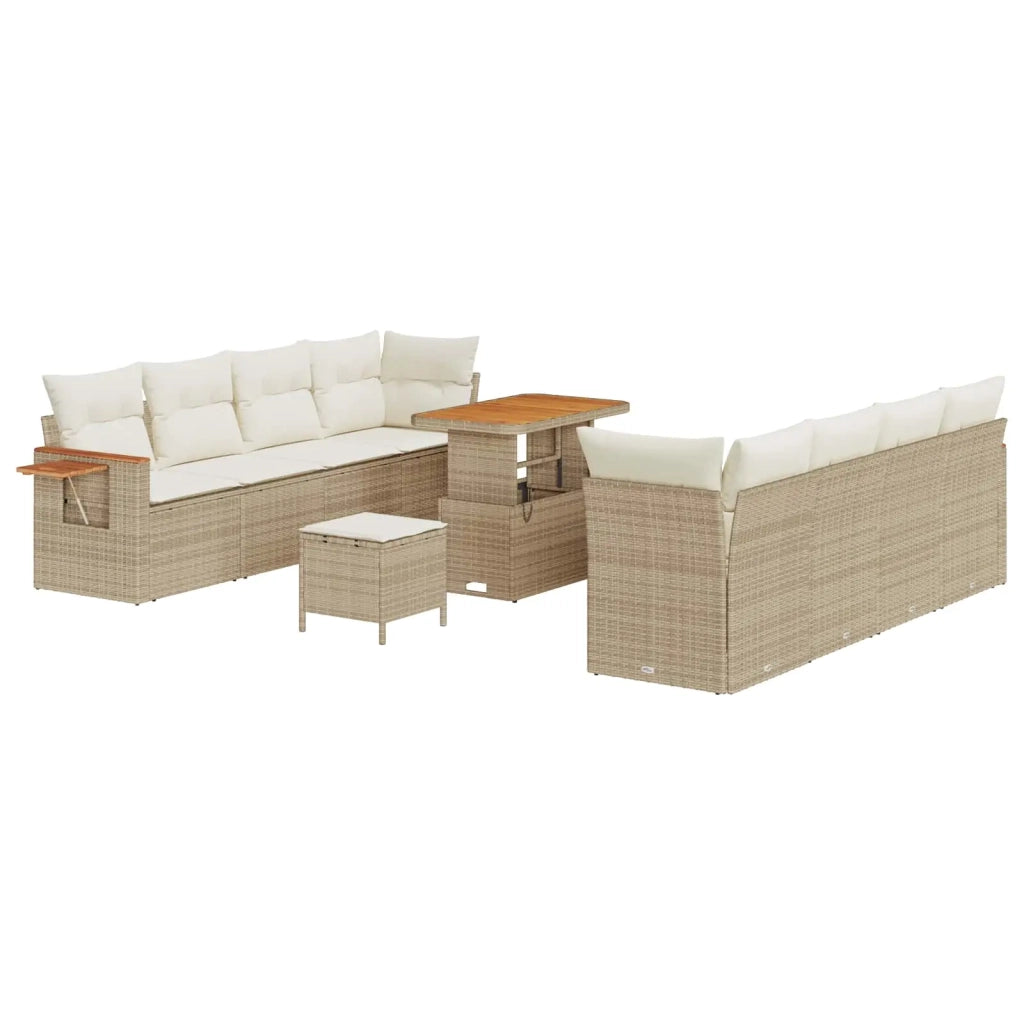 Set Divano da Giardino 11 pcs Beige polyrattan 3363021