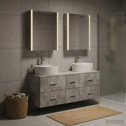 Set di mobili per il bagno 5 pz Grigio Cemento 3406930
