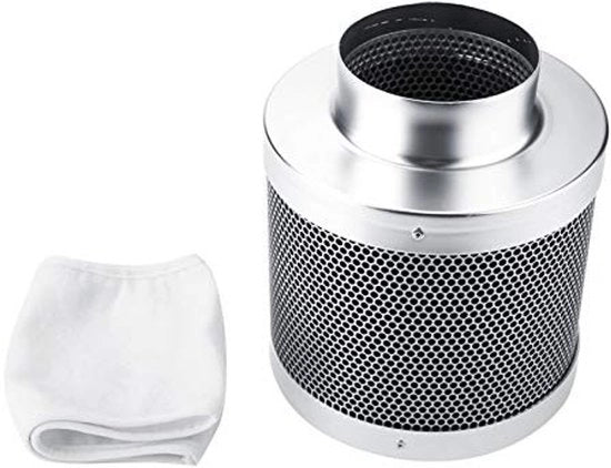 Filtro dell'aria 200 mm - Collo reversibile - Acciaio inossidabile/Tessuto - 99,9% Efficienza nell'eliminazione degli odori - Leggero/Sostenibile - Flusso d'aria aumentato - Filtro dell'aria