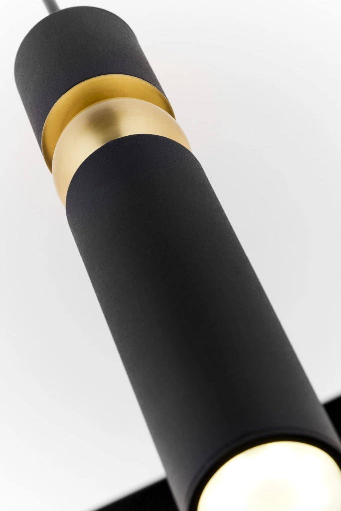 Lampada a sospensione moderna nera oro GU10 ALAS Jupiter