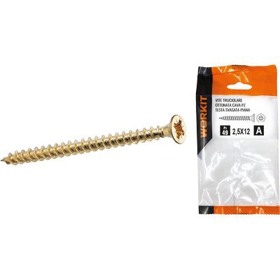 VITE TRUCIOLARE TSP OTTONATA SELF WORKIT - CAVA PZ FILETTO INTERO MM 4,5X50 CF=PZ 9- 5 confezioni