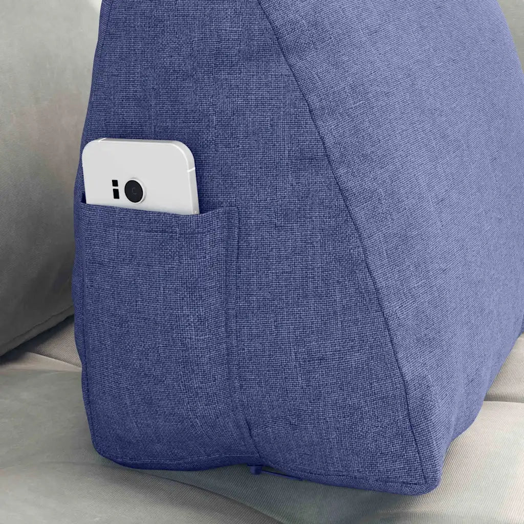 Cuscino per Schiena | Cuscino dorsale Blu jeans 45 x 20 x 35 cm Tessuto