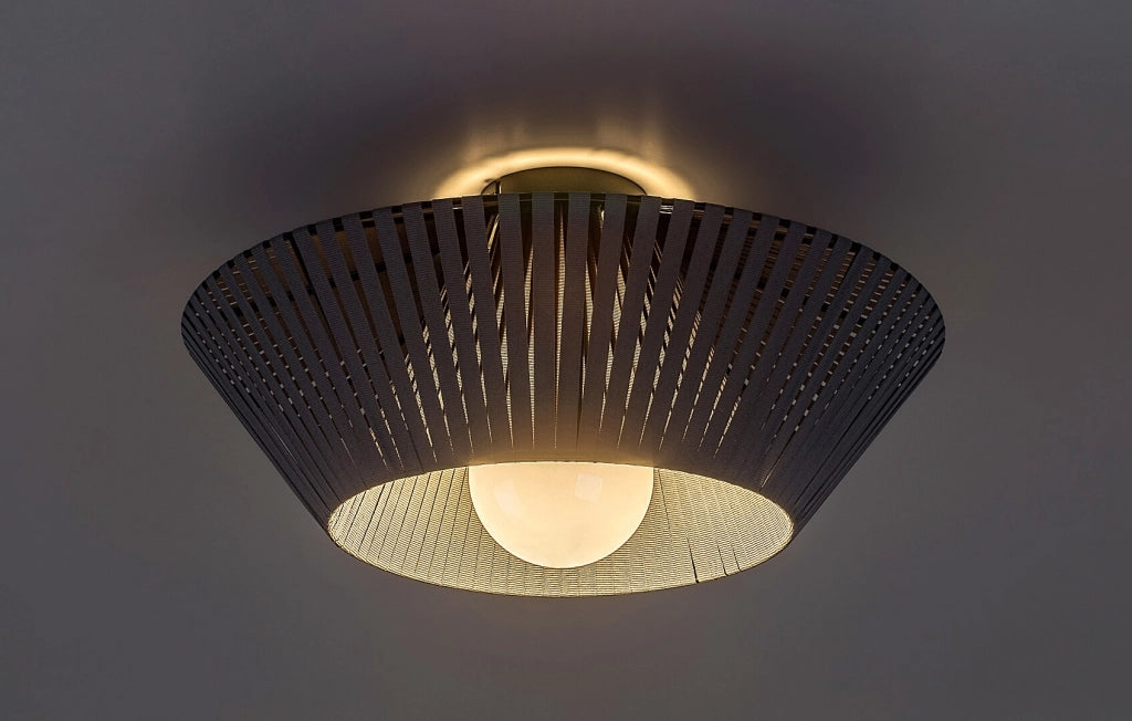 Plafoniera vintage grigia 40cm 1 luce E27 Rabalux Revan