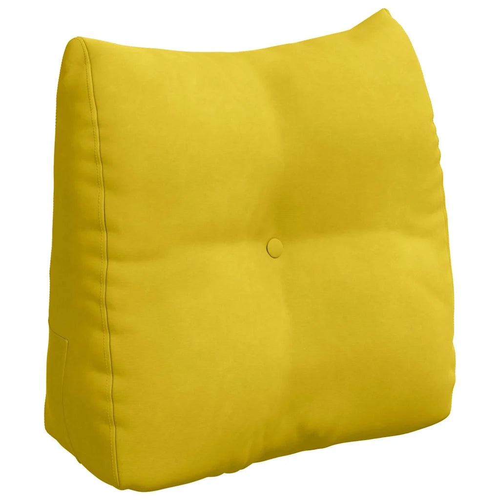 Cuscino per Schiena | Cuscino dorsale Giallo 45 x 24 x 50 cm Velluto