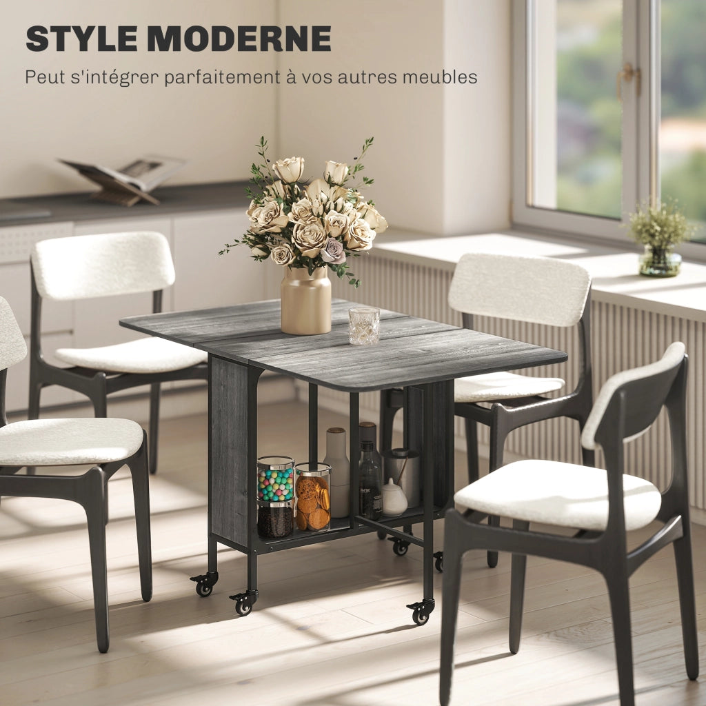 Tavolo da pranzo allungabile pieghevole ¨C Minimal ¨C Grigio 90x90x75 cm