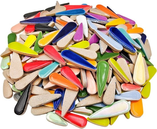 Materiale per mosaico - Pasta per mosaico 500g - Colore misto - Forma irregolare - Attività artigianali DIY - Decorazione per la casa - Materiale di alta qualità - Pietre per mosaico