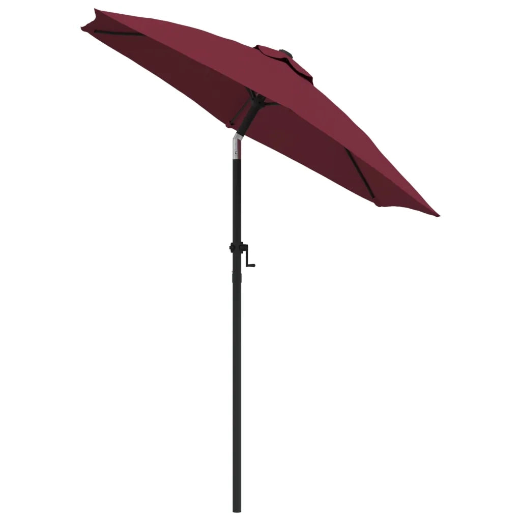 Ombrello | Parasolne Rosso Borgogna 200x224 cm in Alluminio
