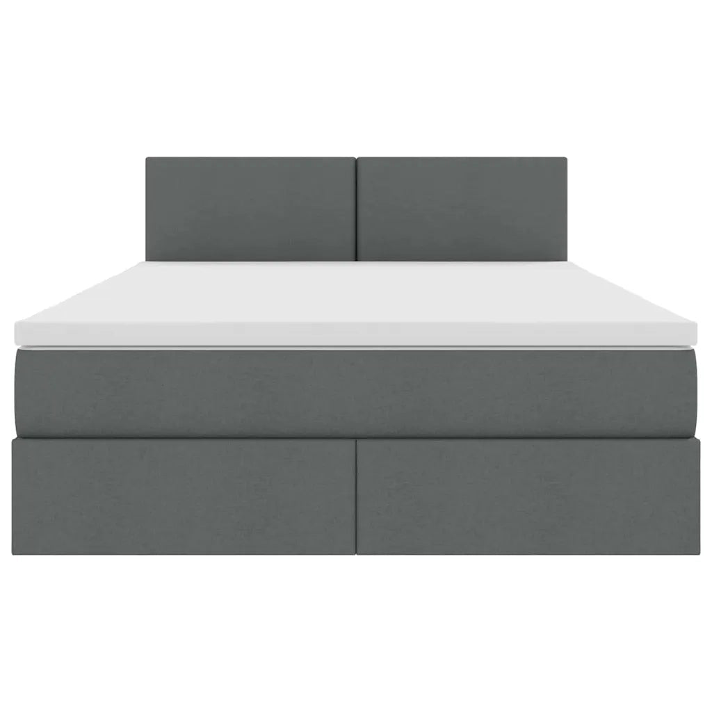 Letto con contenitore e materasso Grigio scuro 140 x 200 cm 3370450