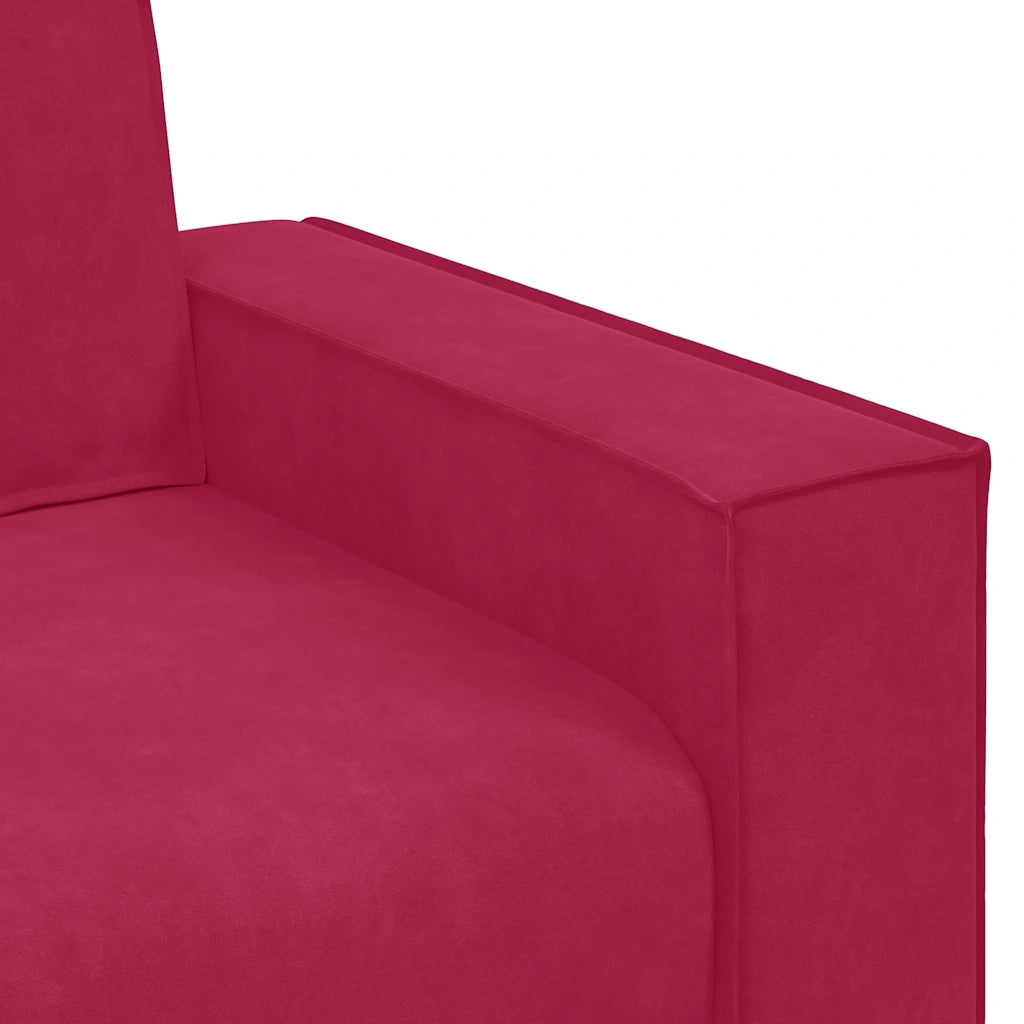 Divano a 2 Posti Rosso Vino 180x78x84 cm in Velluto 4105024