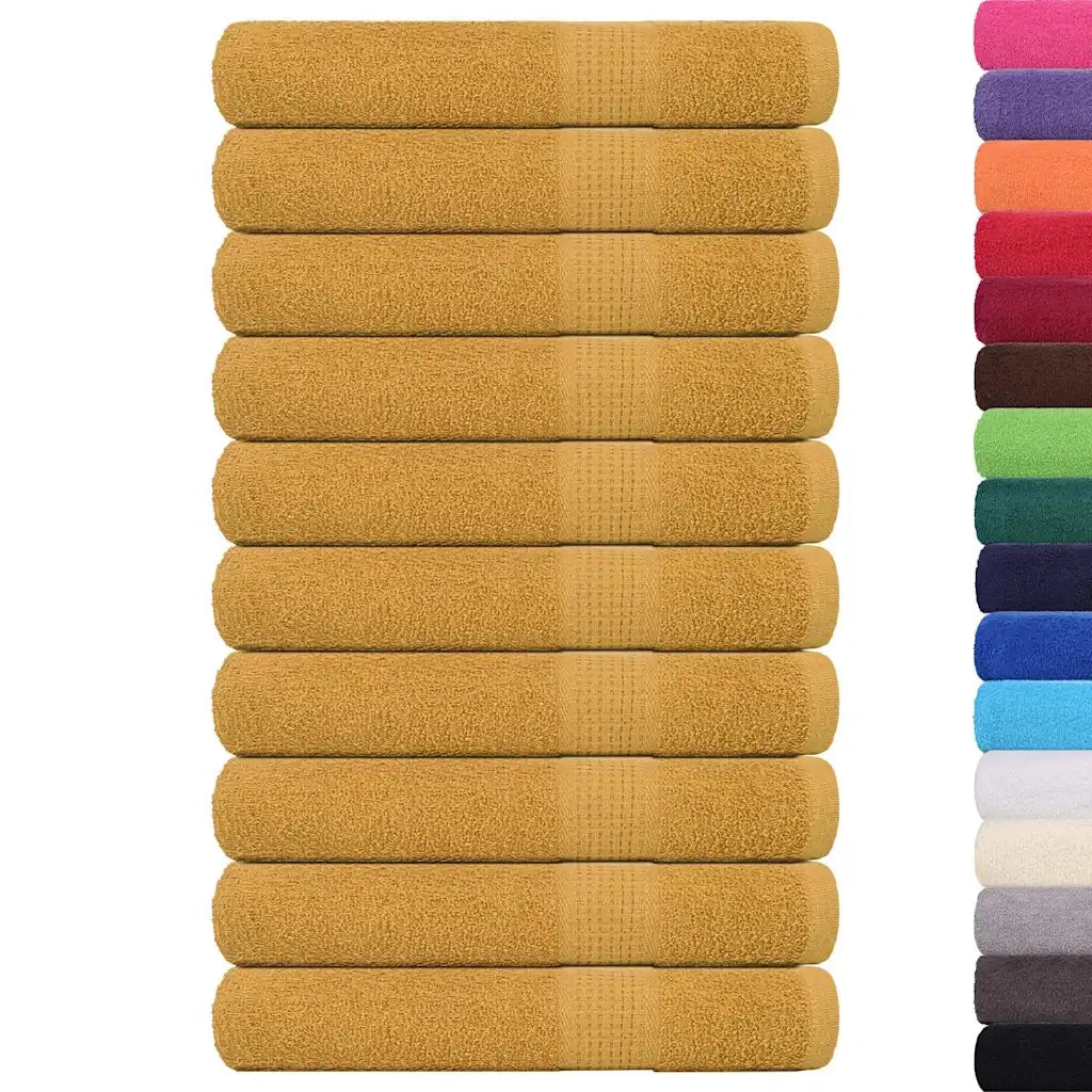 Asciugamani per sauna FROGN 10 pezzi Oro 80x200 cm 360 g/m² 136817