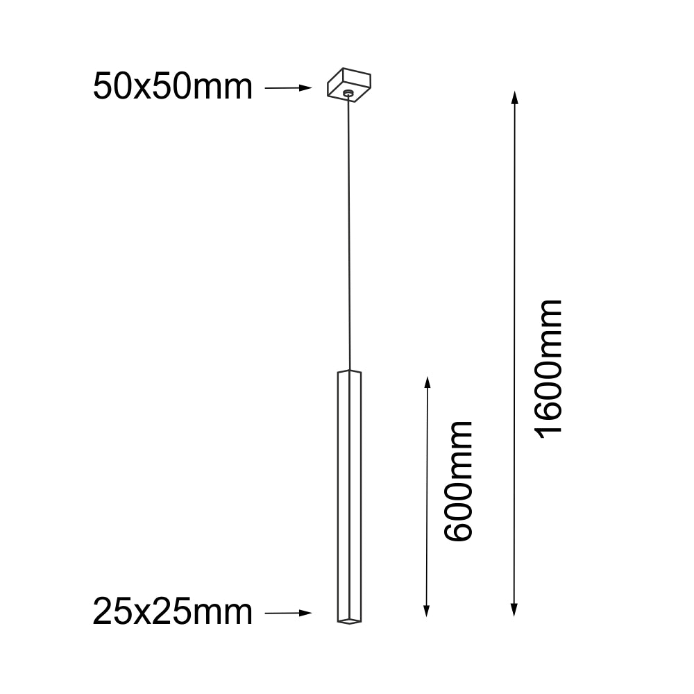 Lampada a sospensione Aomori nera Shilo G9 H160 Ø5cm IP20