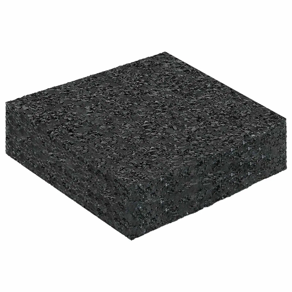 Pad per patio in granuli di gomma Nero 9 x 9 x 2 cm Gomma CFW9764681