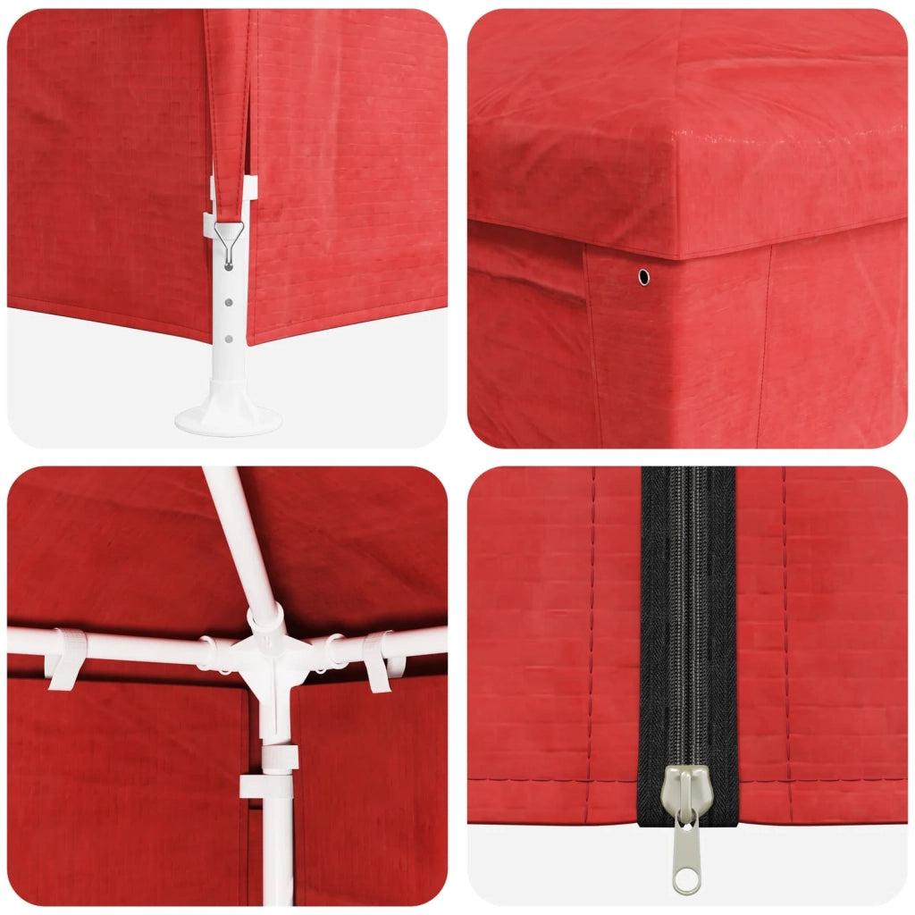 Tenda Party 400 x 300 x 255 cm Rosso PE e Acciaio 42032347