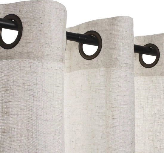 Gordini - Semiopaco - Lino - Velluto - 2 pezzi - 220 x 140 cm - Grigio