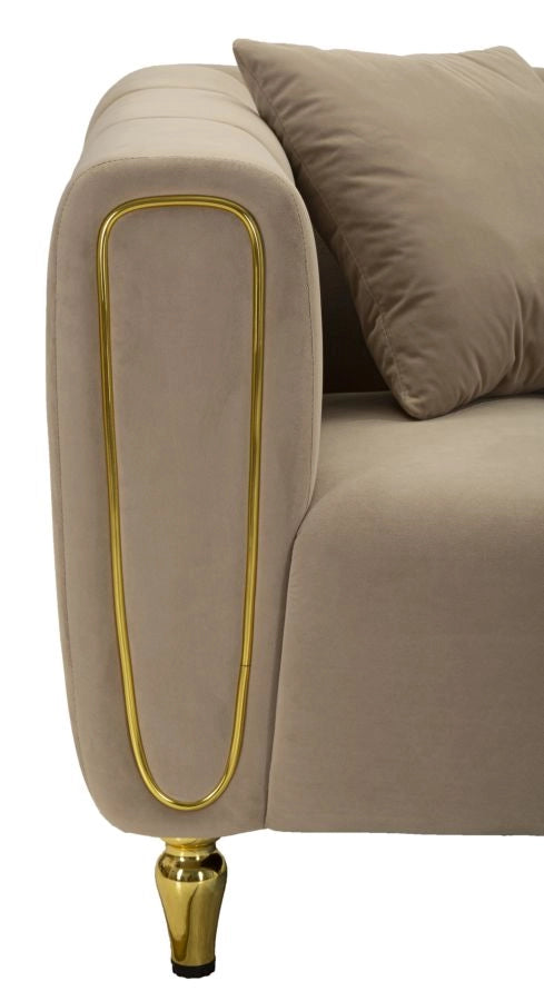 DIVANO ALMA GRIGIO C/CUSCINI CM 155X81X71