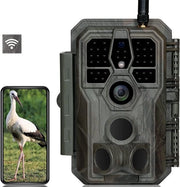 Cassa di Sicurezza Wi-Fi 64 MP H.264 1296P Video - 27 m Visibilità Notturna Infrarossa - Alarme di Movimento - Telecamera da Caccia - Trasmissione Wi-Fi via Smartphone - 01 s Trigger Rapido - IP66