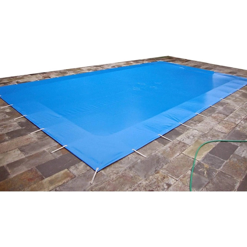 Telo Copertura Piscina 3x2,50m in PVC 600 gr/mq Verde - Protezione Invernale Antifoglie, Occhielli 50cm Sicurezza Bambini & Antiraggi UV