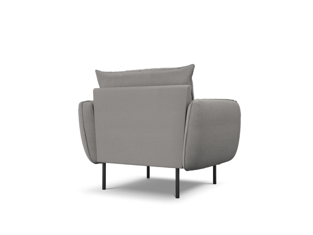 Cosmopolitan Design - Poltrona "Vienna" in bouclé grigio 