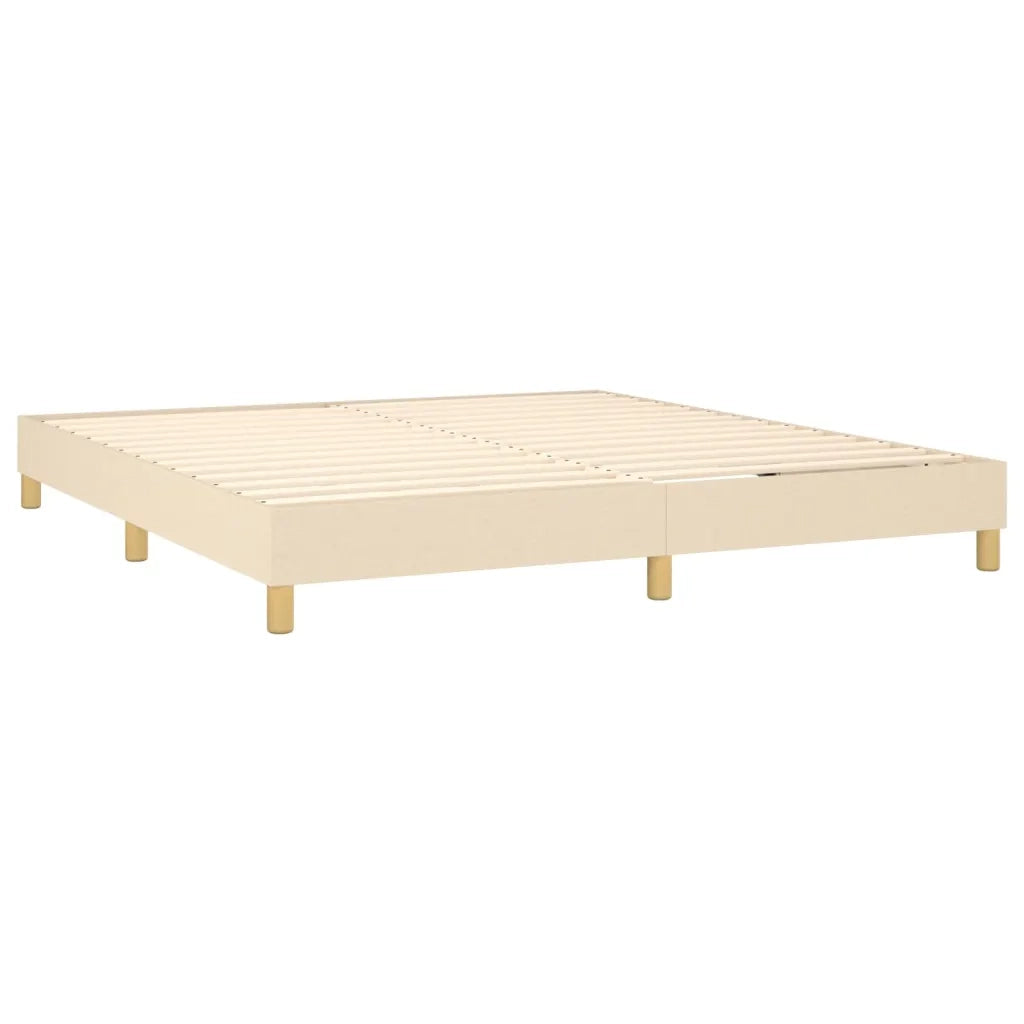 Giroletto a Molle con Materasso Crema 180x200 cm in Tessuto 3126746