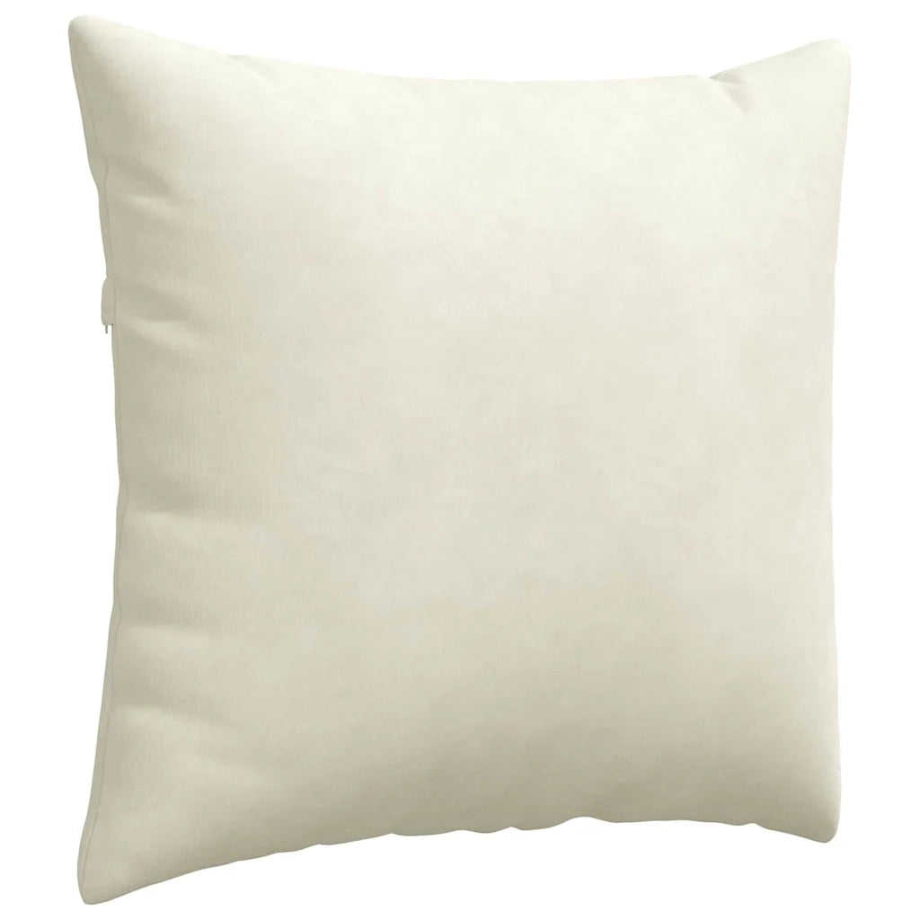 Cuscini da Divano 2 pz-Set di 2 Cuscini per Sofa Crema 50 x 50 cm Tessuto in Cords 179347