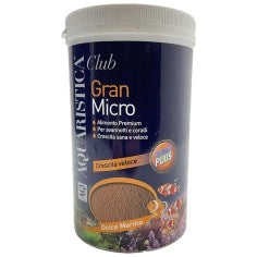 Aquaristica GranMicro - mangime in microgranuli per avannotti d'acqua dolce e marina e per coralli Formato: 380 ml