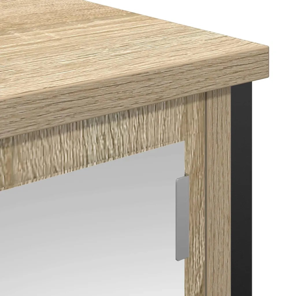 Pensile da Bagno | Armadio da bagno con Specchio Rovere Sonoma 60x21x60 cm