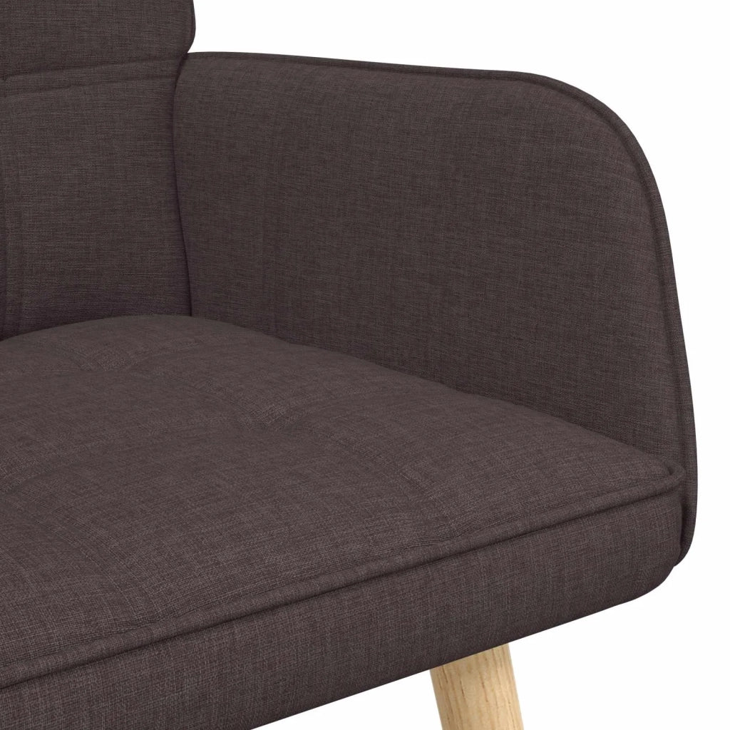 Sofa a Due Posti Marrone Scuro 115 x 61 x 87 cm Tessuto 42028895