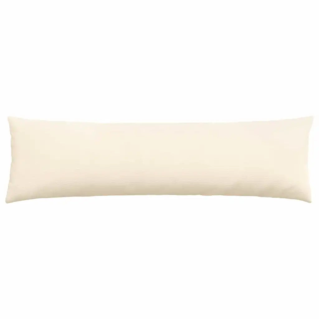 Cuscini da Divano 2 pz-Set di 2 Cuscini per Sofa Crema 145 x 40 cm Tessuto in Cords 934144