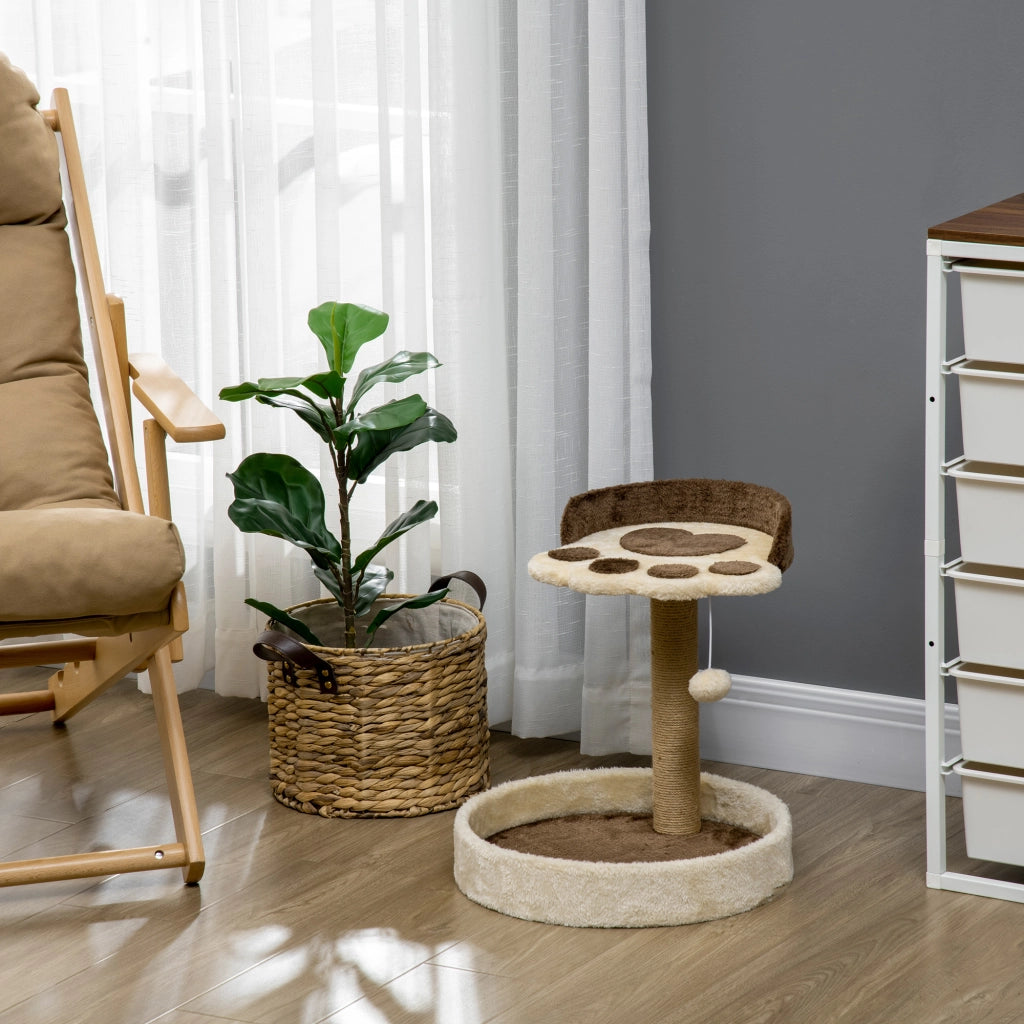 Albero tiragraffi per gatti con 2 cuccette ¨C Minimal ¨C marrone 44 cm