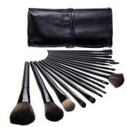 Trade Shop - Set Pennelli Trucco 18 Pezzi Make Up Professionale Con Borsetta Porta Pennelli -
