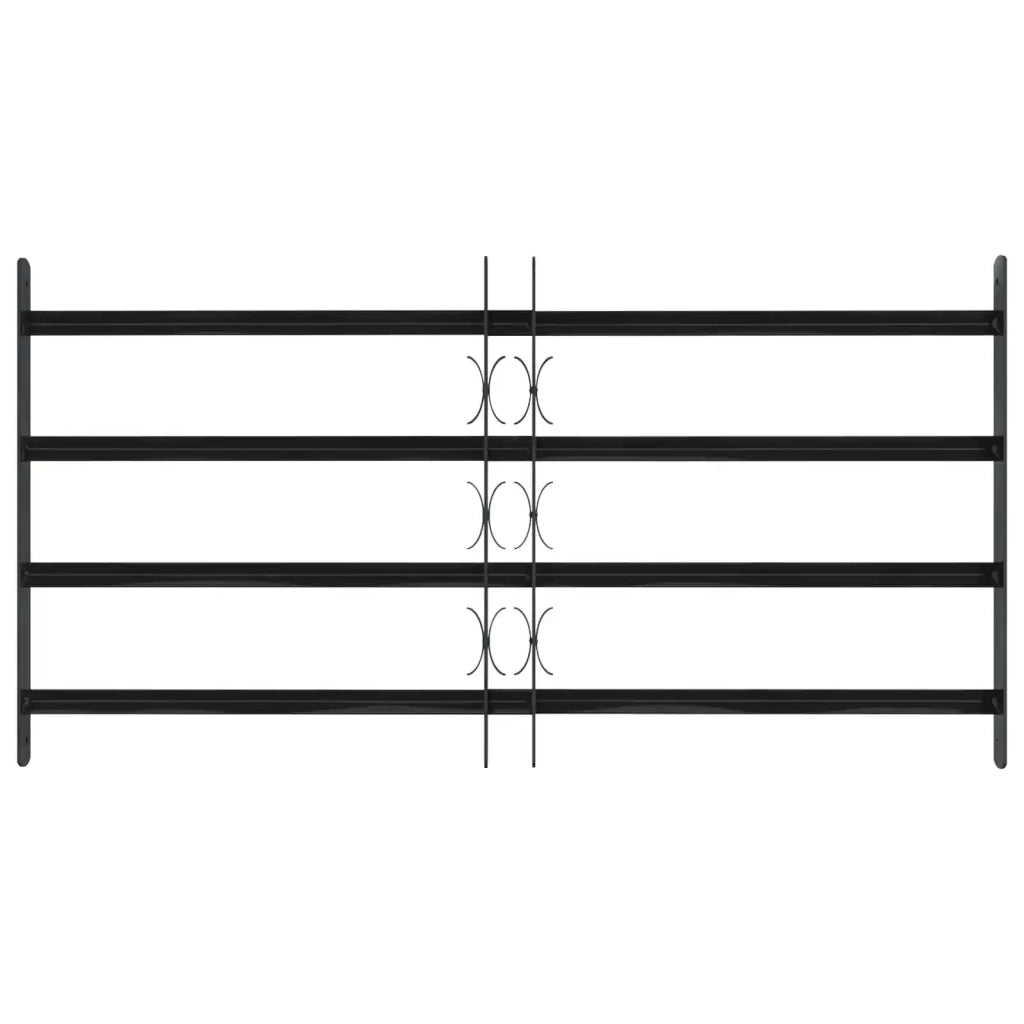 Griglia Finestra 115 x 60 cm Acciaio verniciato a polvere Nero 42020565