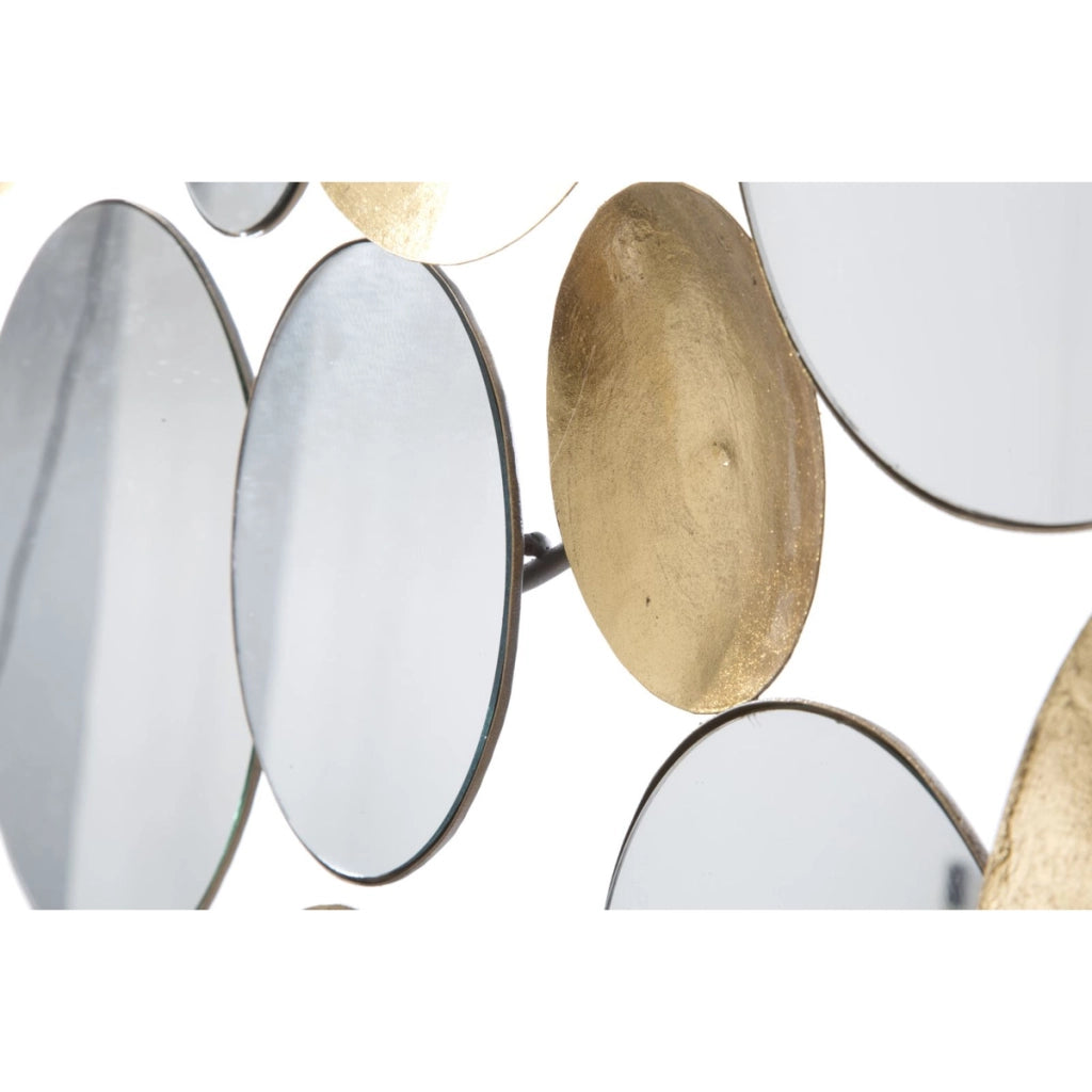 Pannello da muro Glam con specchi dorati 118x60 cm