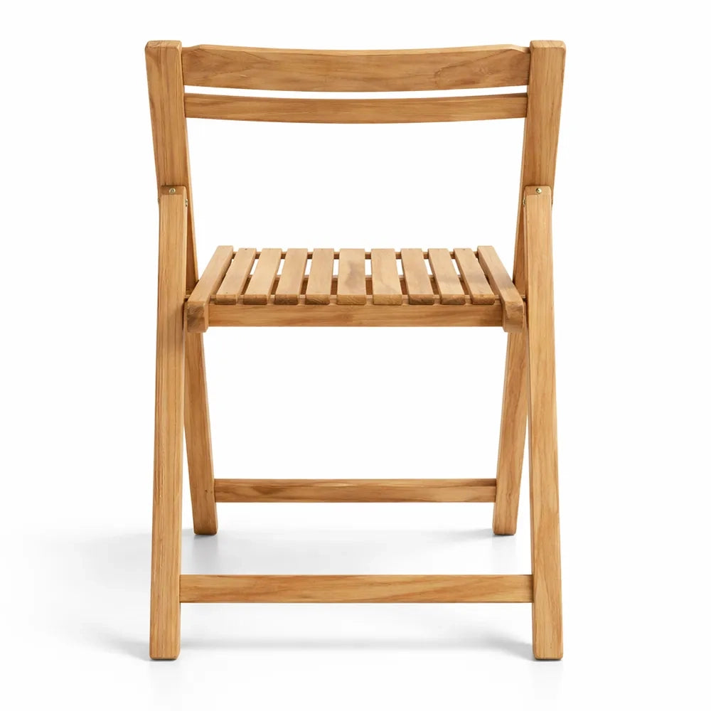 Set di 2 Sedie Pieghevoli in Legno Teak - Silla