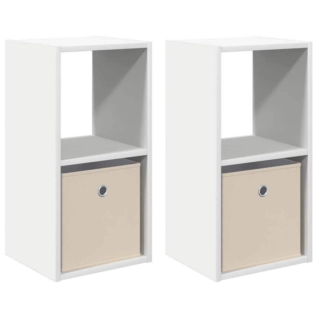 Comodino 2 pcs Bianco 30,5 x 27 x 59,5 cm Legno multistrato 8000613